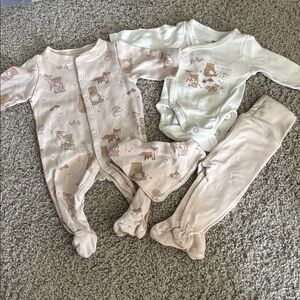 Matching NB onesie and bib set